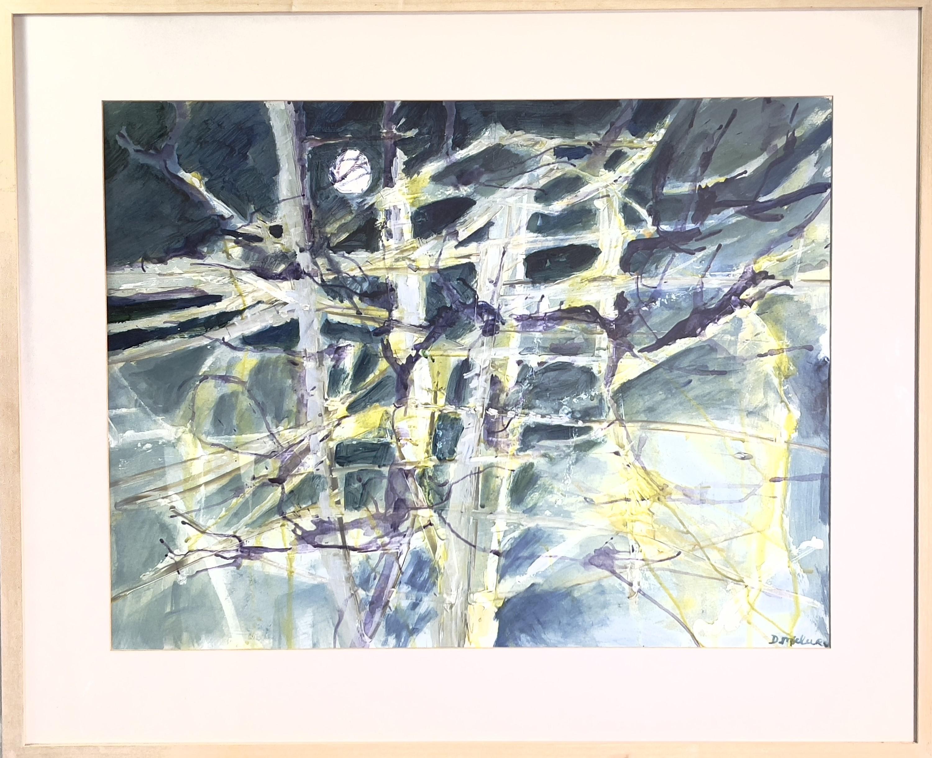 Full Moon : Contemporary Abstract Painting For Sale 1