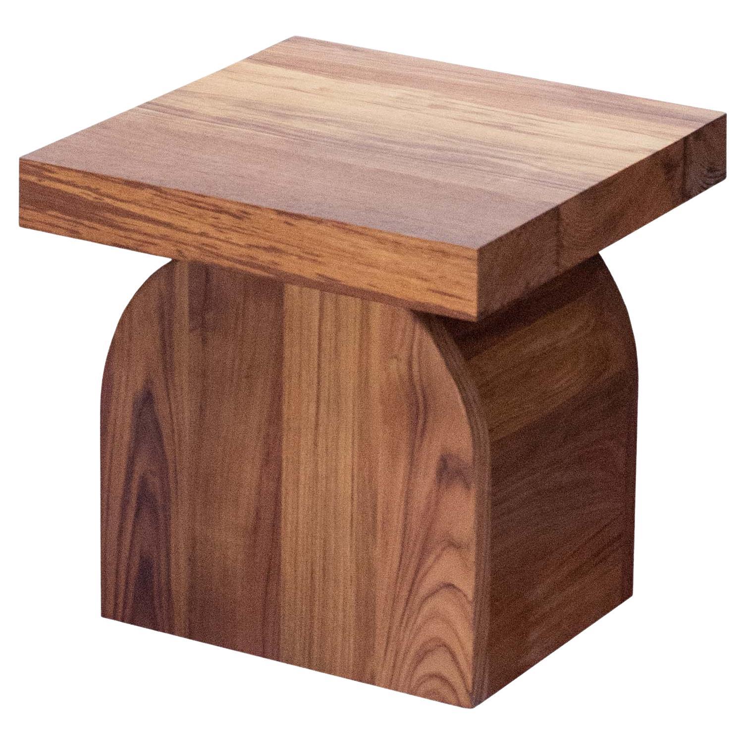Tabouret d'appoint en teck massif Daphne en vente