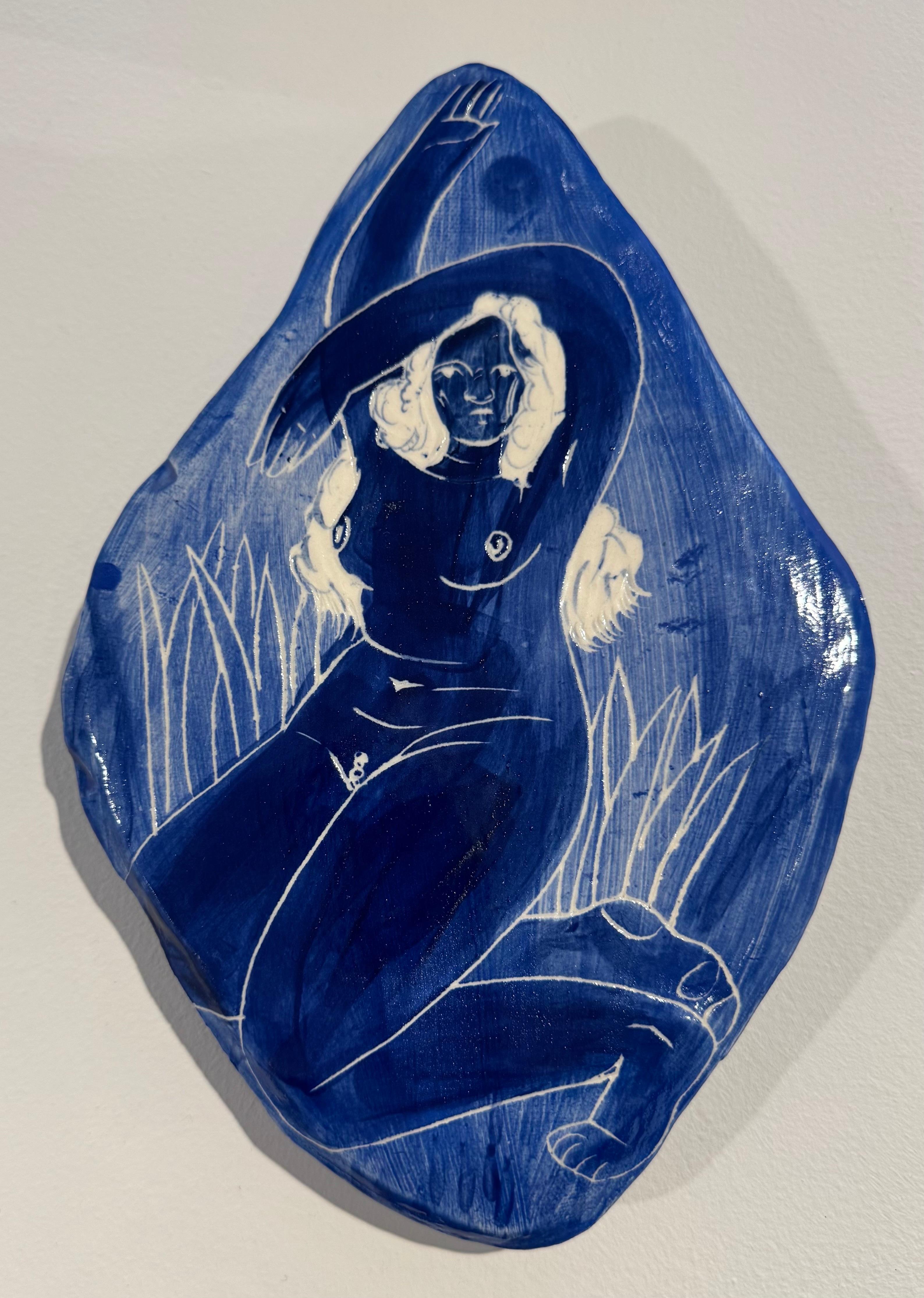 Assiette bleue 08