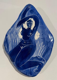 Assiette bleue 08