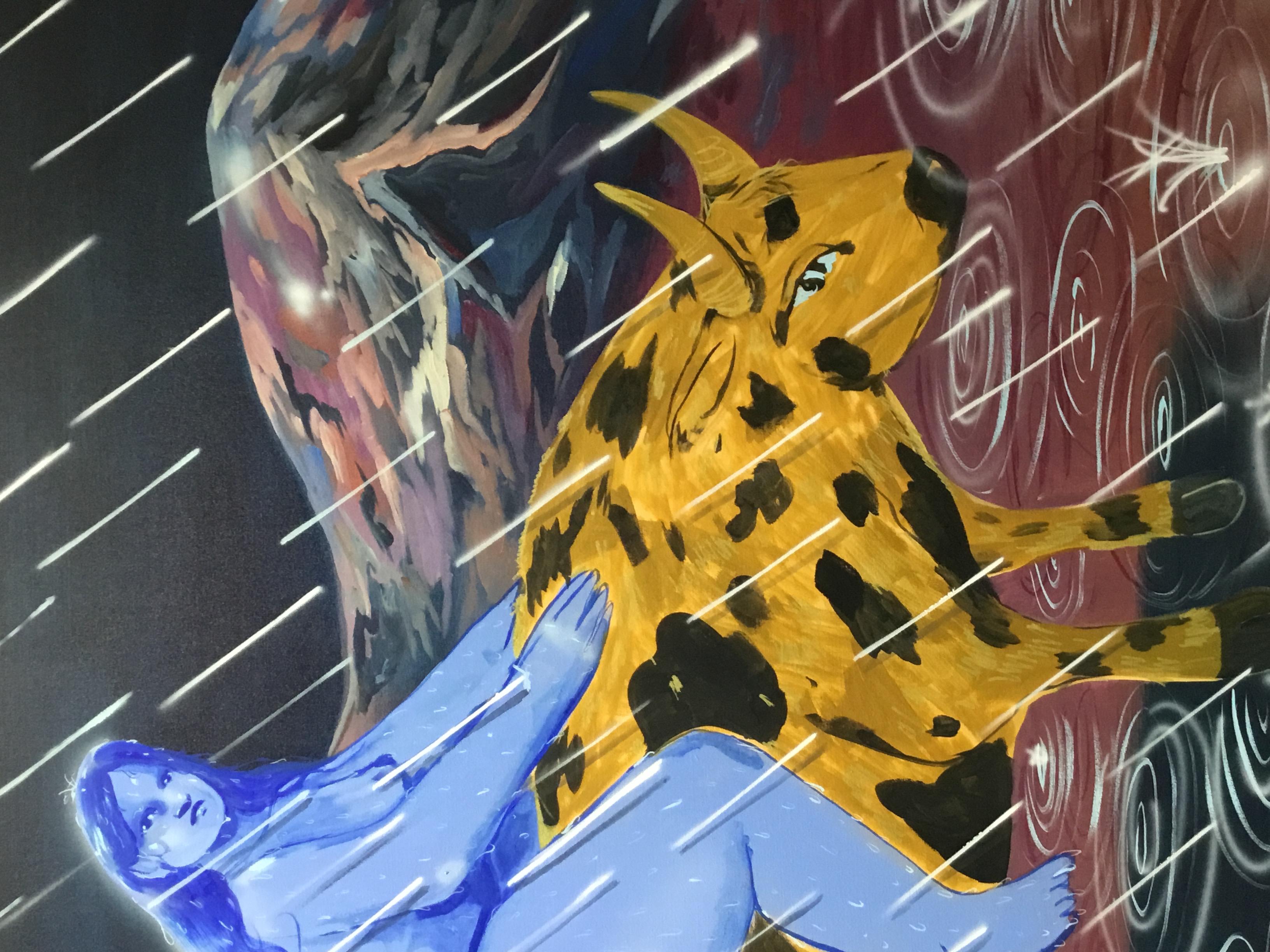 Golden Calf - Painting by Daphne Sweet