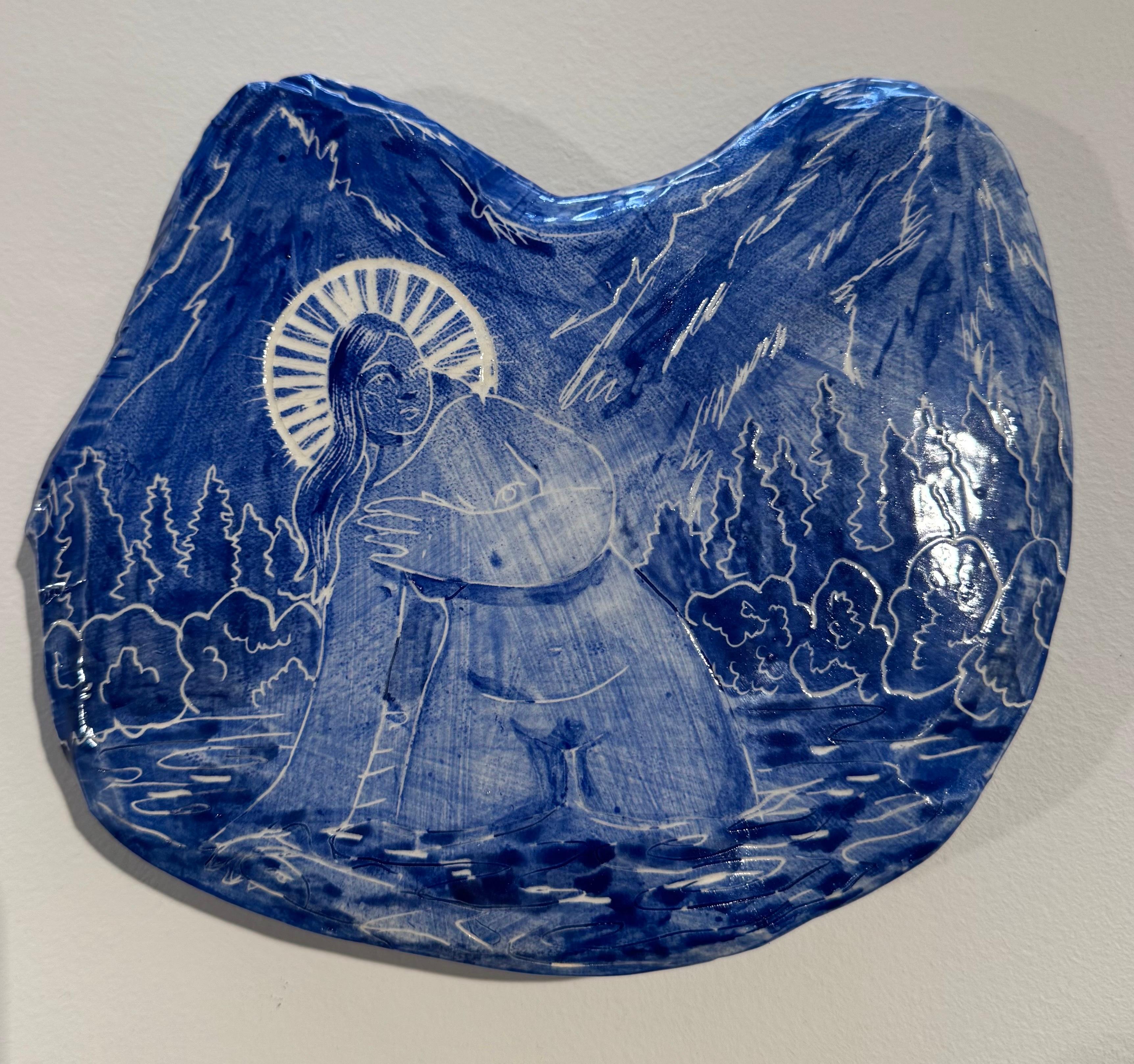 Assiette bleue 03