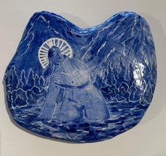 Assiette bleue 03