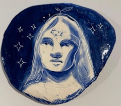 Assiette bleue 07