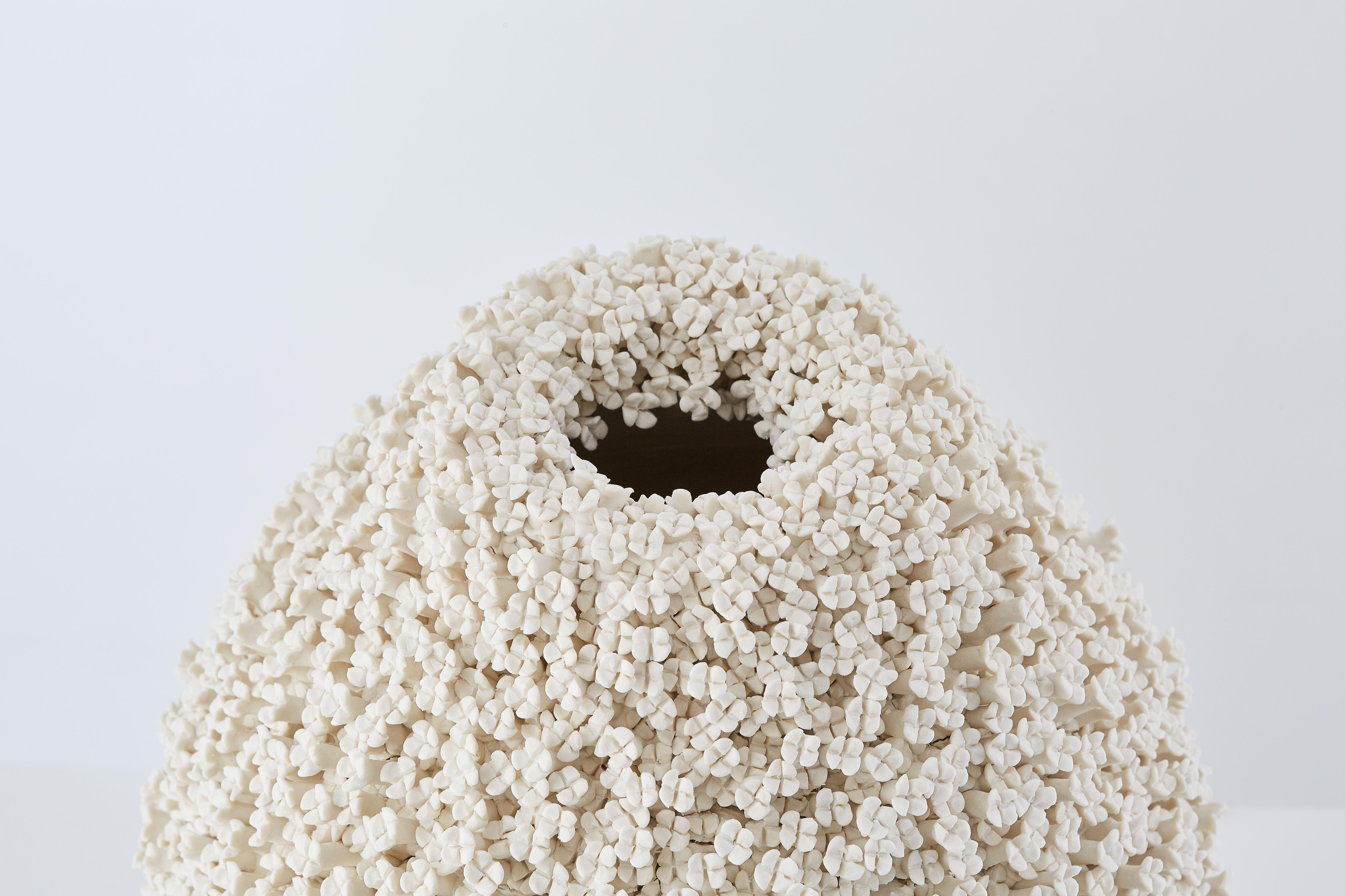 Daphne Vase, a unique floral porcelain sculptural vessel by Vanessa Hogge 4