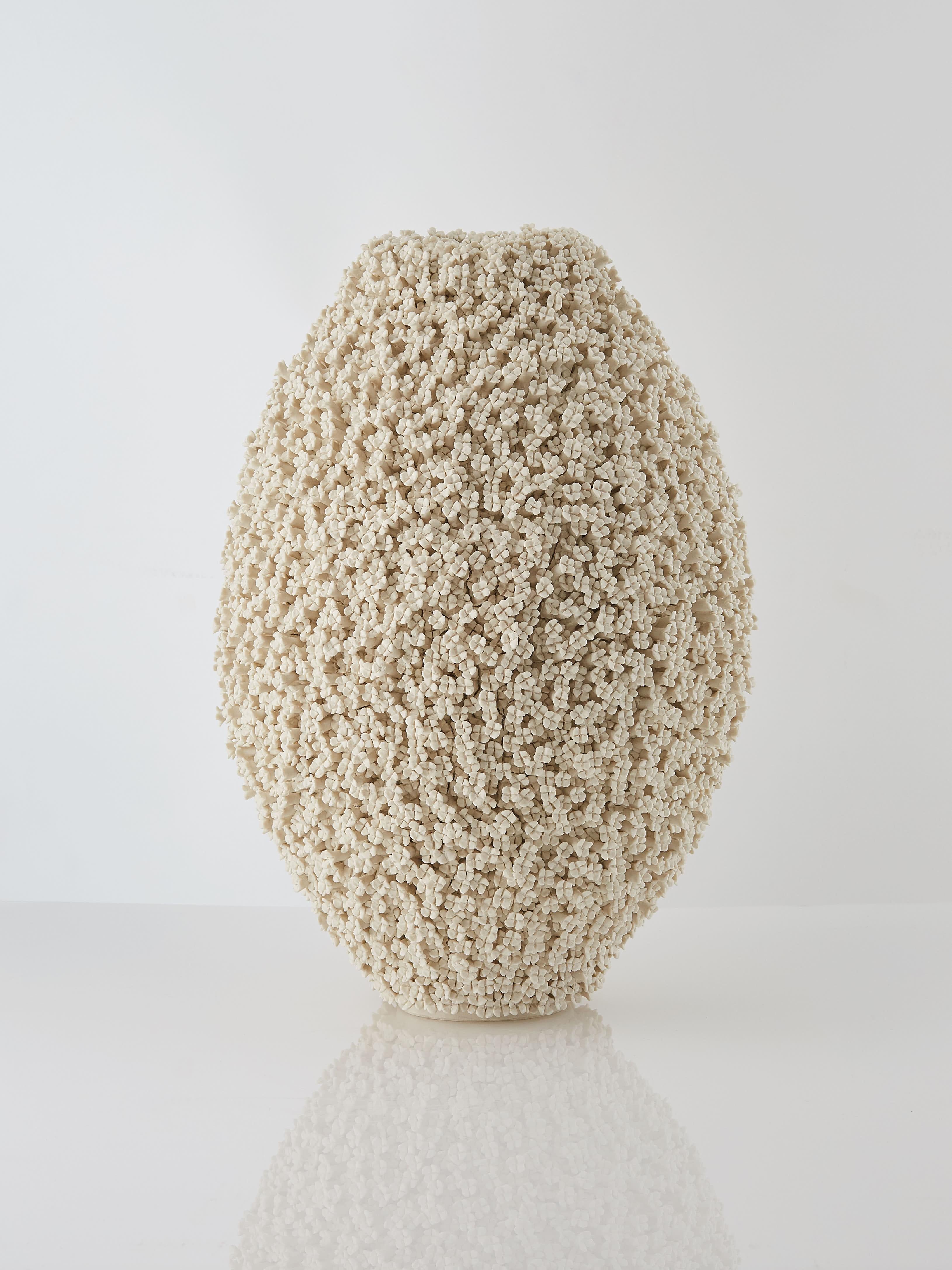 Daphne Vase, a unique floral porcelain sculptural vessel by Vanessa Hogge In New Condition In London, GB