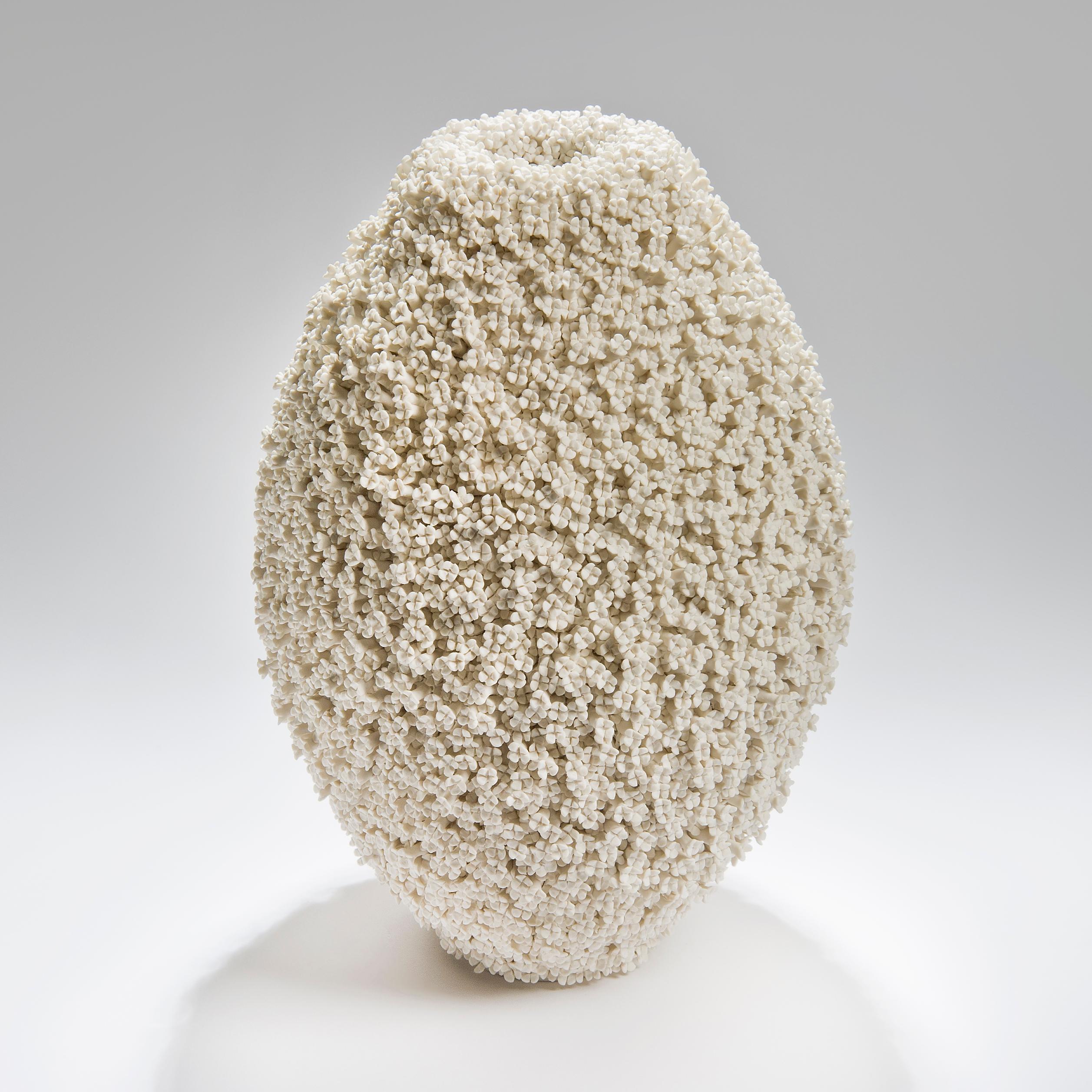 British Daphne Vase, a unique floral porcelain sculptural vessel by Vanessa Hogge