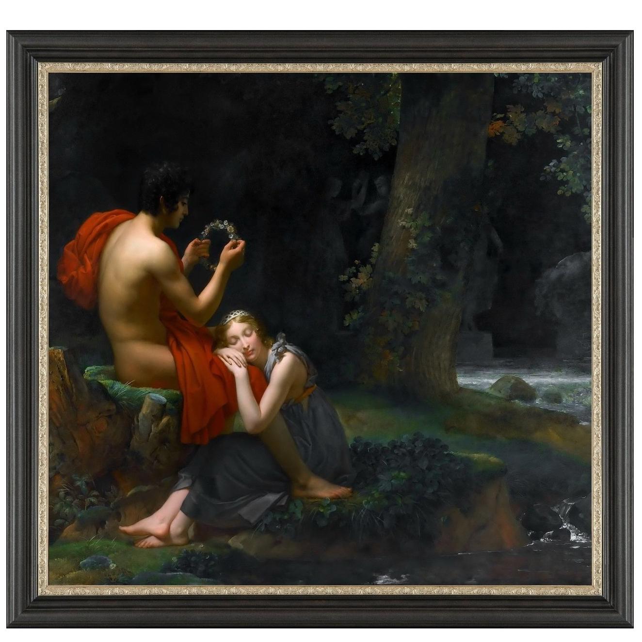 Daphnis and Chloe, after Oil Painting by Neoclassical Artist François Baron For Sale