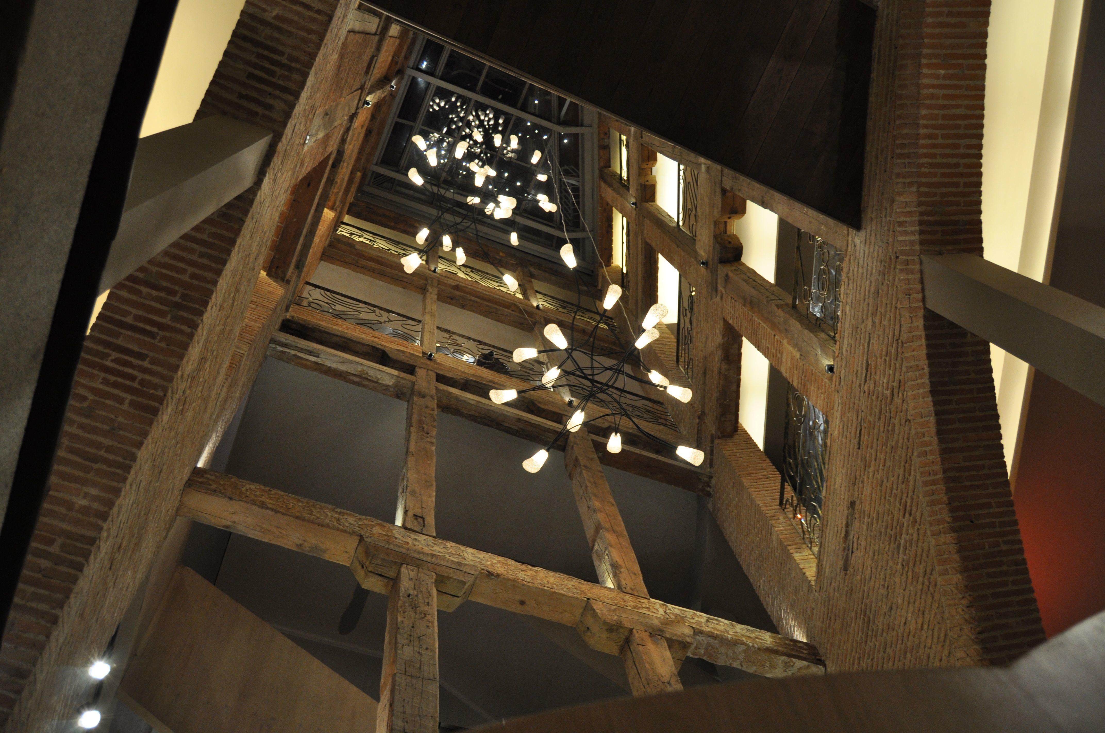 Contemporary Dapple Ceiling 8 by Ango. Sculptural, handcrafted pendant light. For Sale