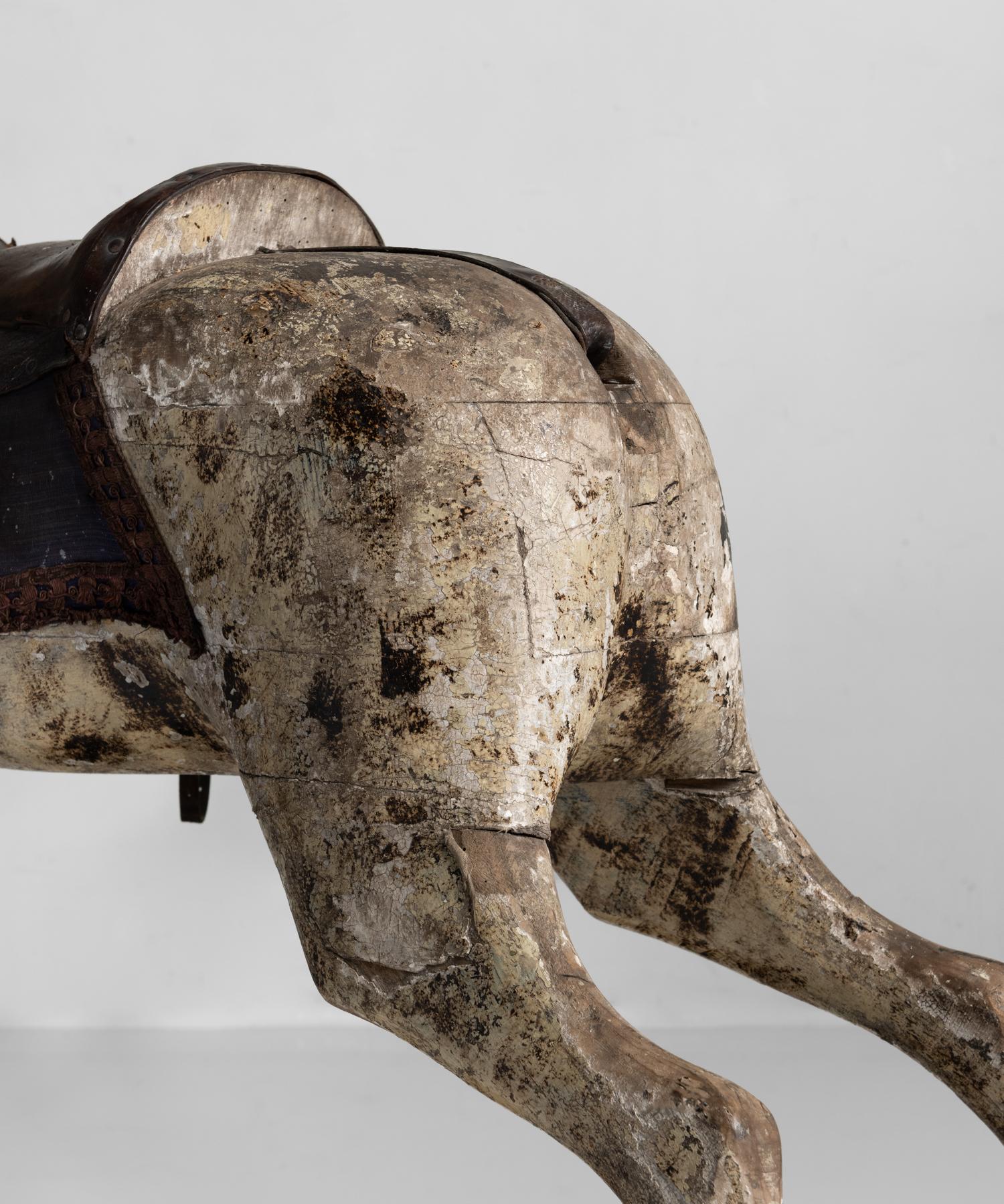 Metal Dappled Grey Rocking Horse, England, circa 1820