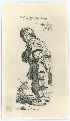 A Peasant Calling Out: "Tis vinnich kout" ... - After Rembrandt - 19th Century