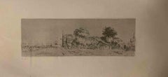 Antique Landscape - Engraving after Rembrandt - 19th Century