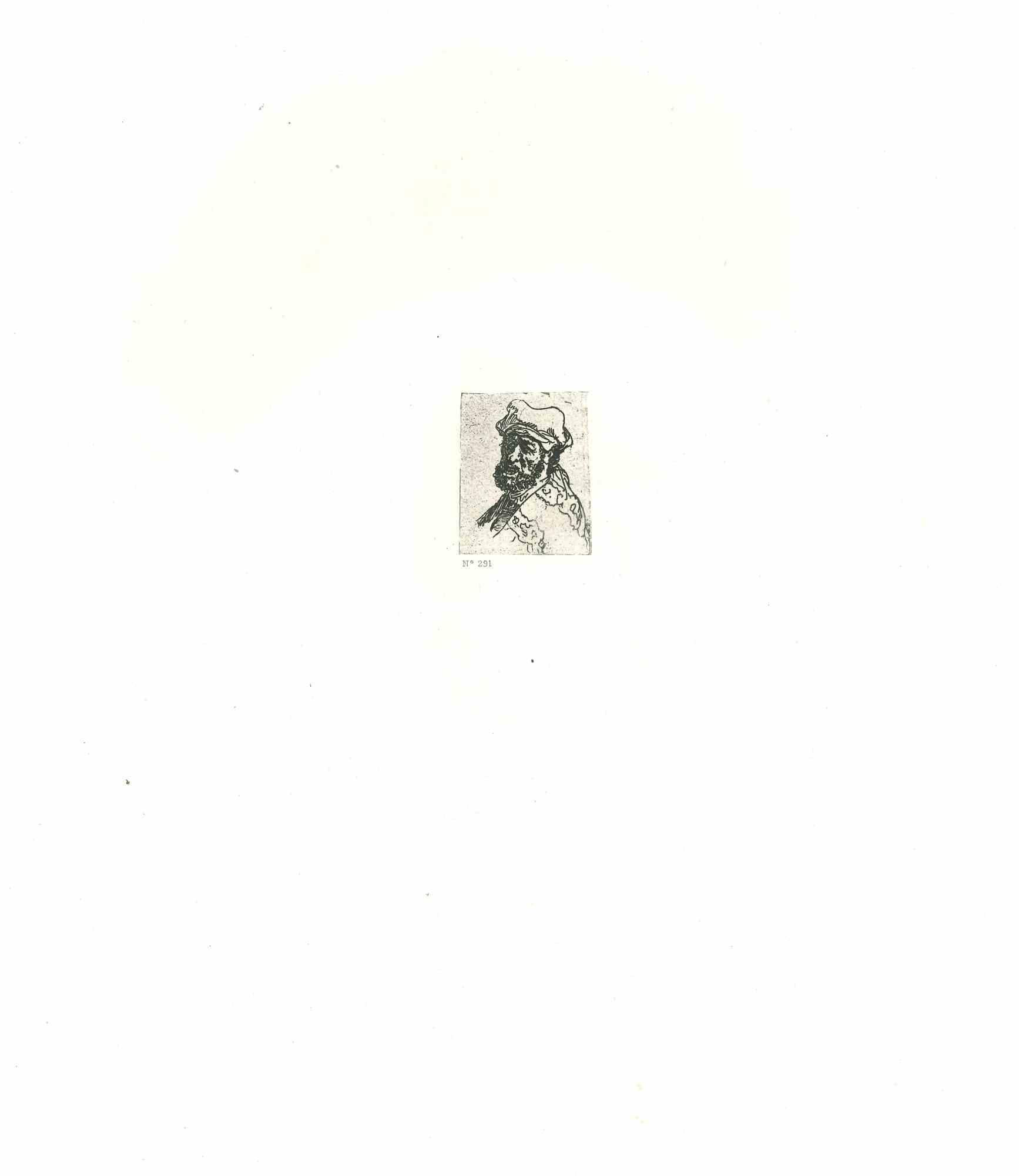 Man Crying Out  - Engraving after Rembrandt - 19th Century - Print by Charles Amand Durand