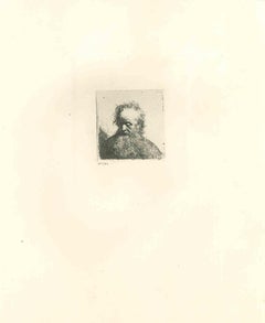 Old Man with Flowing Beard - Engraving after Rembrandt - 19th Century