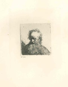 Old Man with Flowing Beard - Engraving after Rembrandt - 19th Century