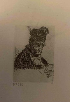 Antique Oriental Head - Engraving after Rembrandt - 19th Century