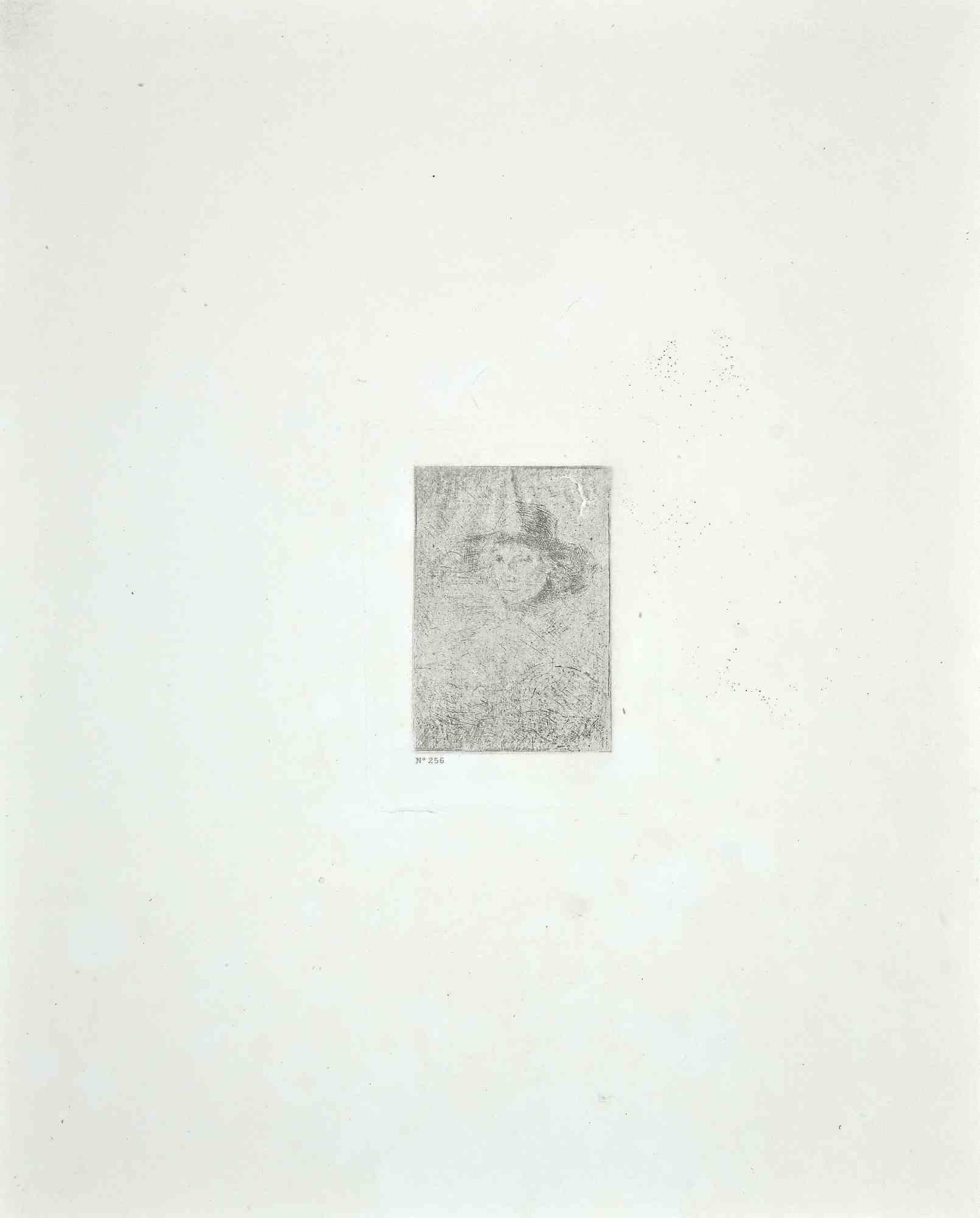 Portrait Print Charles Amand Durand - Portrait - eau-forte d'après Rembrandt - XIXe siècle