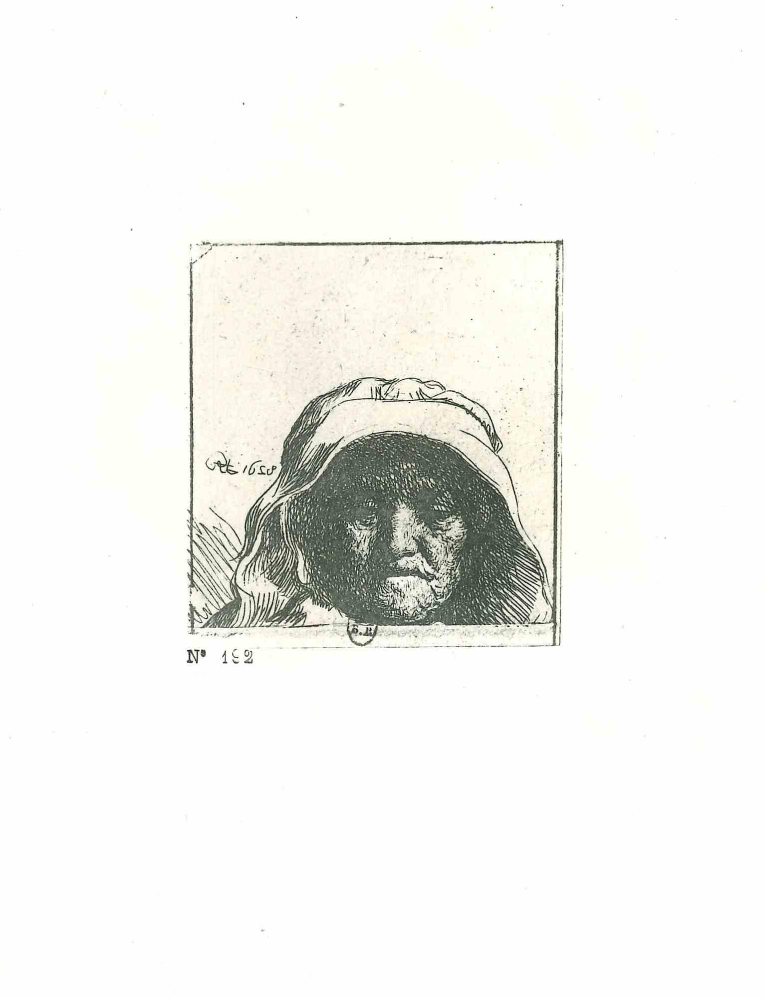 Charles Amand Durand Figurative Print - Rembrandt's Mother - Engraving after Rembrandt - 19th Century