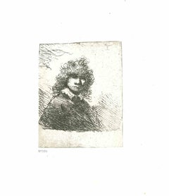 Self-Portrait - Engraving after Rembrandt - 19th Century