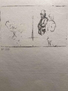 Antique Standing Men - Engraving after Rembrandt - 19th Century