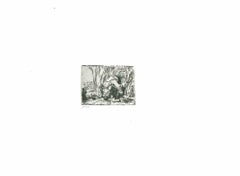The Monk in the Cornfield - Engraving after Rembrandt - 19th Century