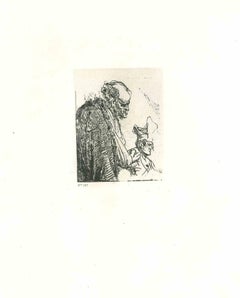 Two Beggars - Engraving after Rembrandt - 19th Century