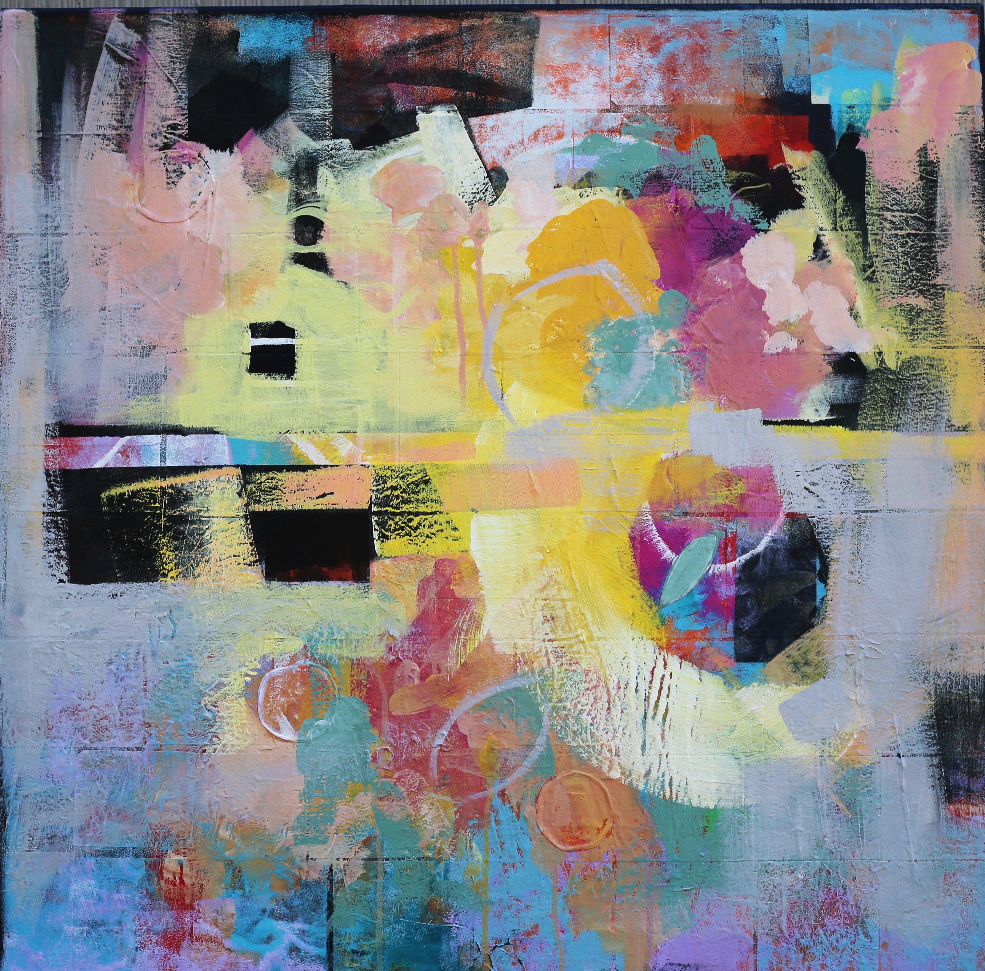 A Welcoming Light, Mixed Media on Canvas - Mixed Media Art by Dara Daniel