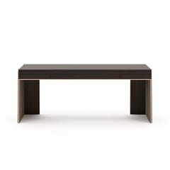 Bureau de bureau moderne en bois avec tiroirs et plateau de table personnalisable par Laskasas