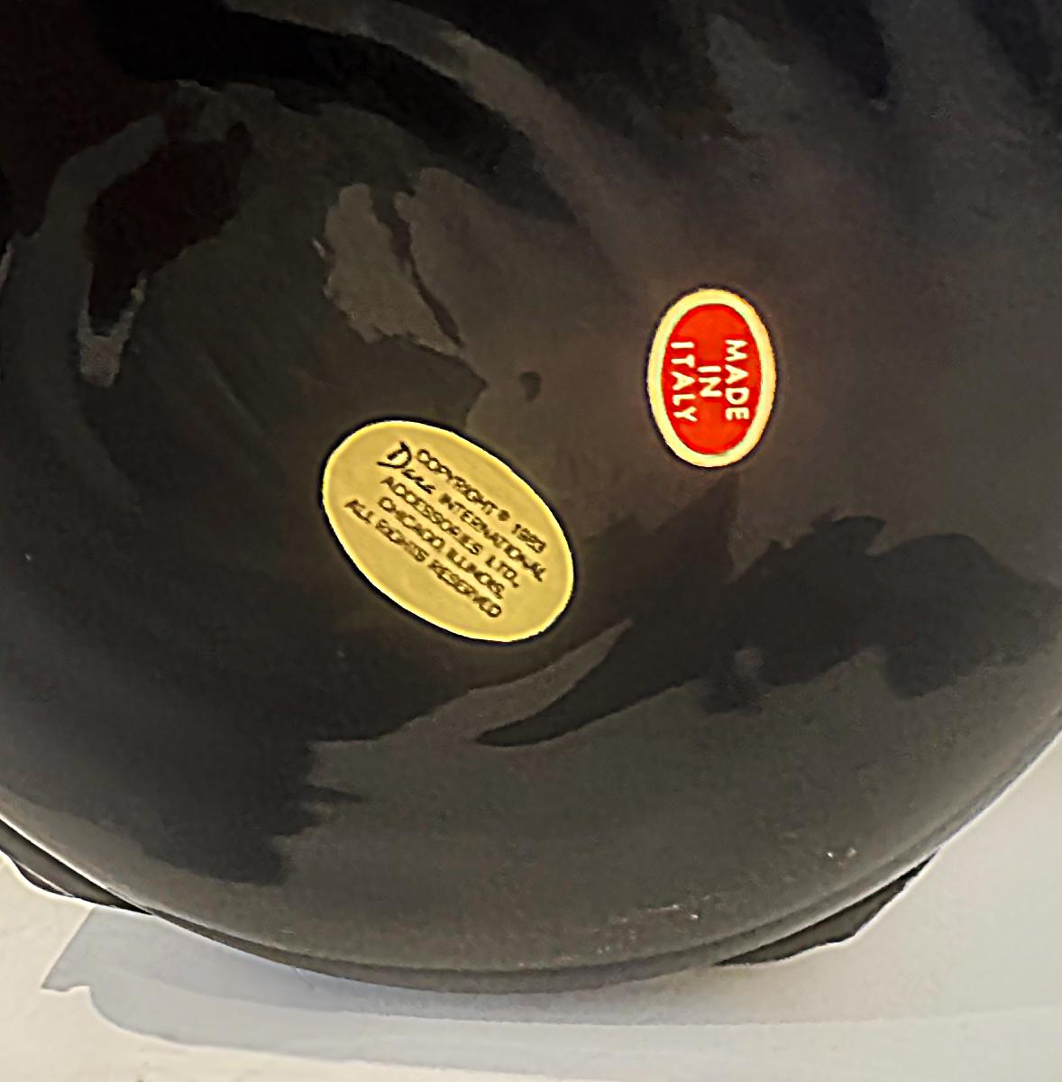 Dara International Vaso alto in vetro italiano, ottone, accenti di rame applicati In condizioni buone in vendita a Miami, FL