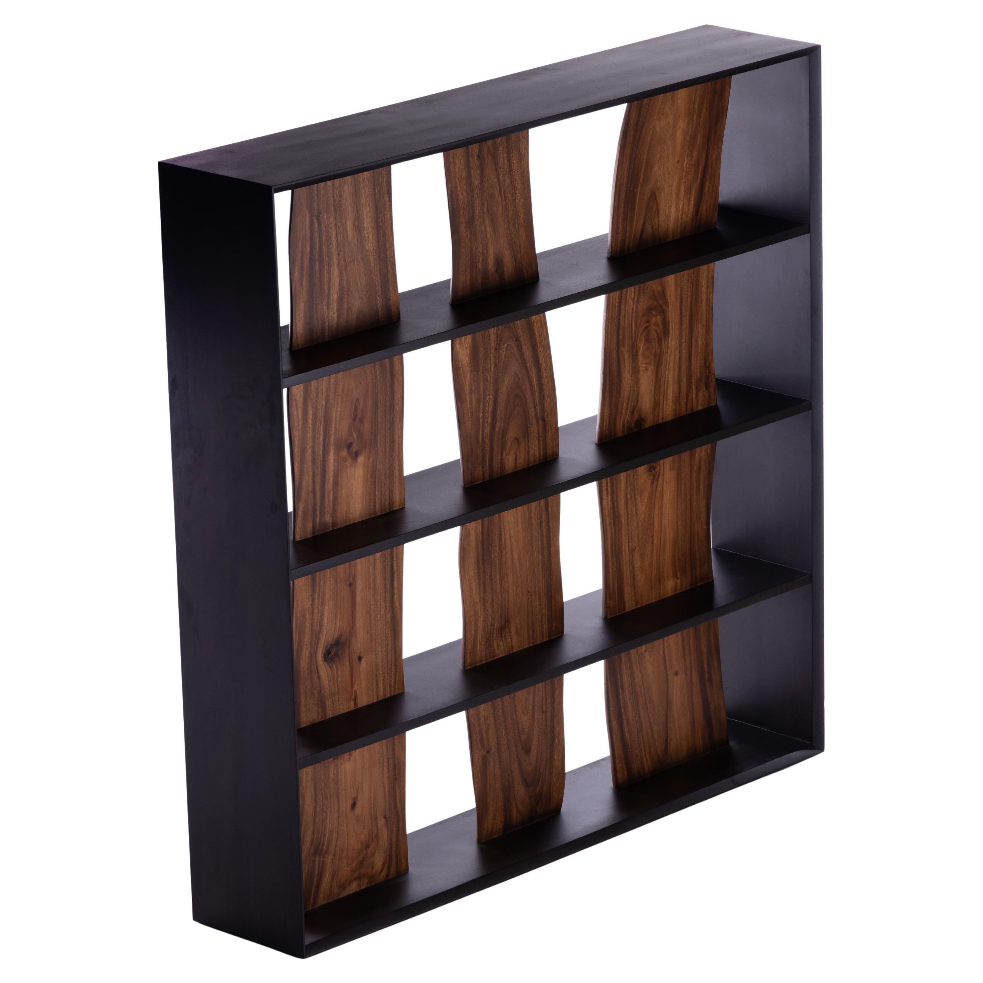 Scaffale quadrato Darakorn, legno Monkey Pod bicolore