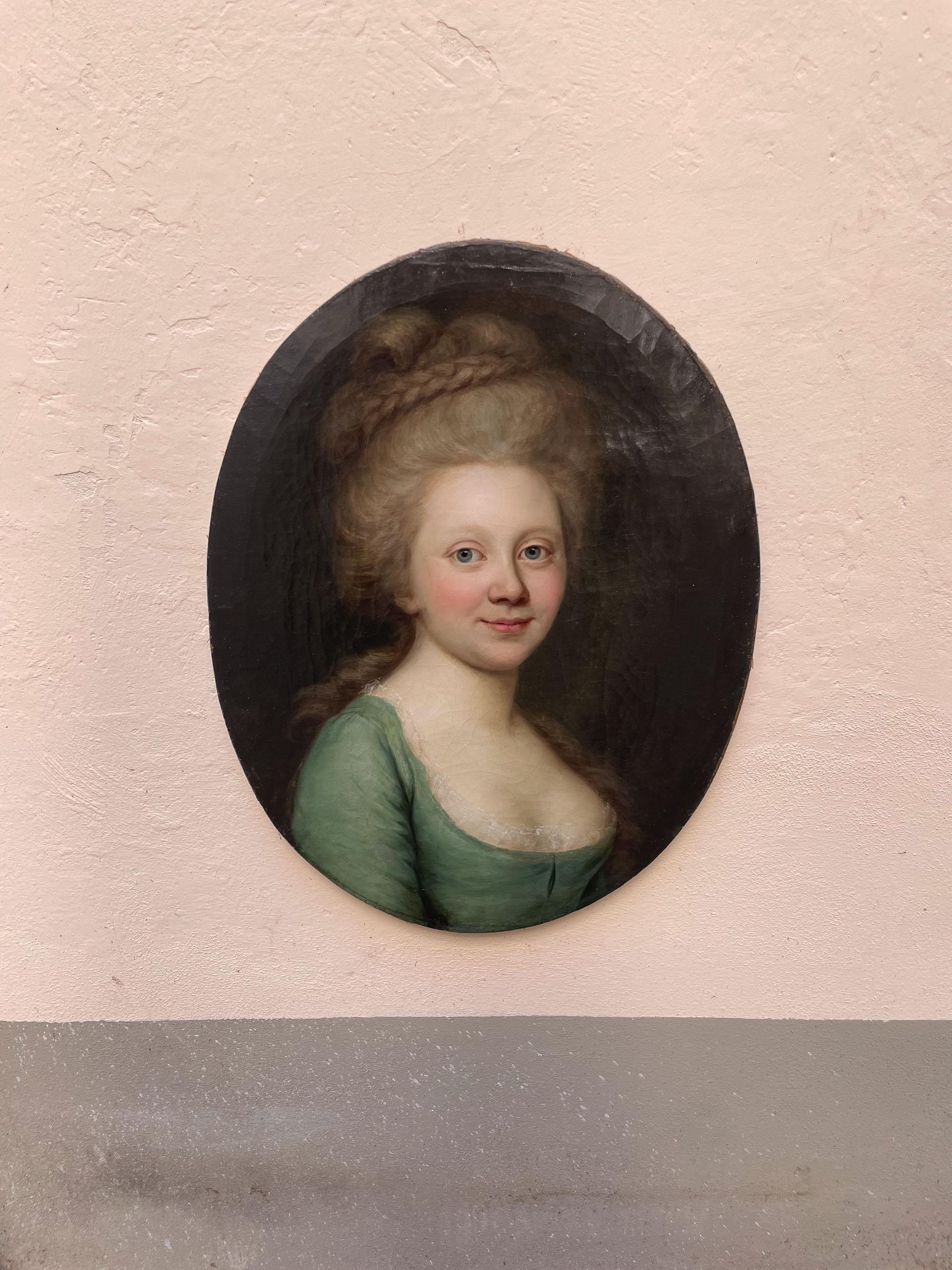 Portrait signed Darbes, 1781. Russo-Baltic period, Riga address on the reverse For Sale 11