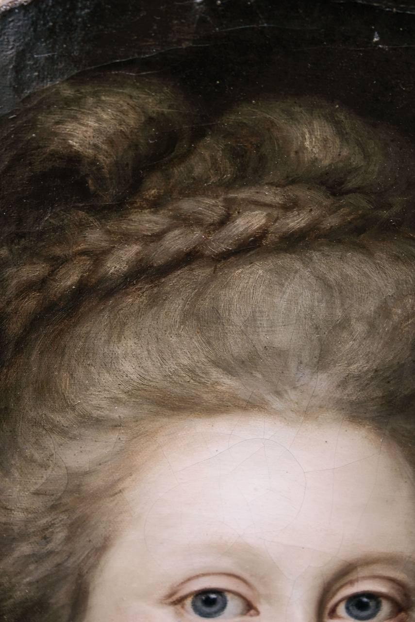 Portrait signed Darbes, 1781. Russo-Baltic period, Riga address on the reverse For Sale 2