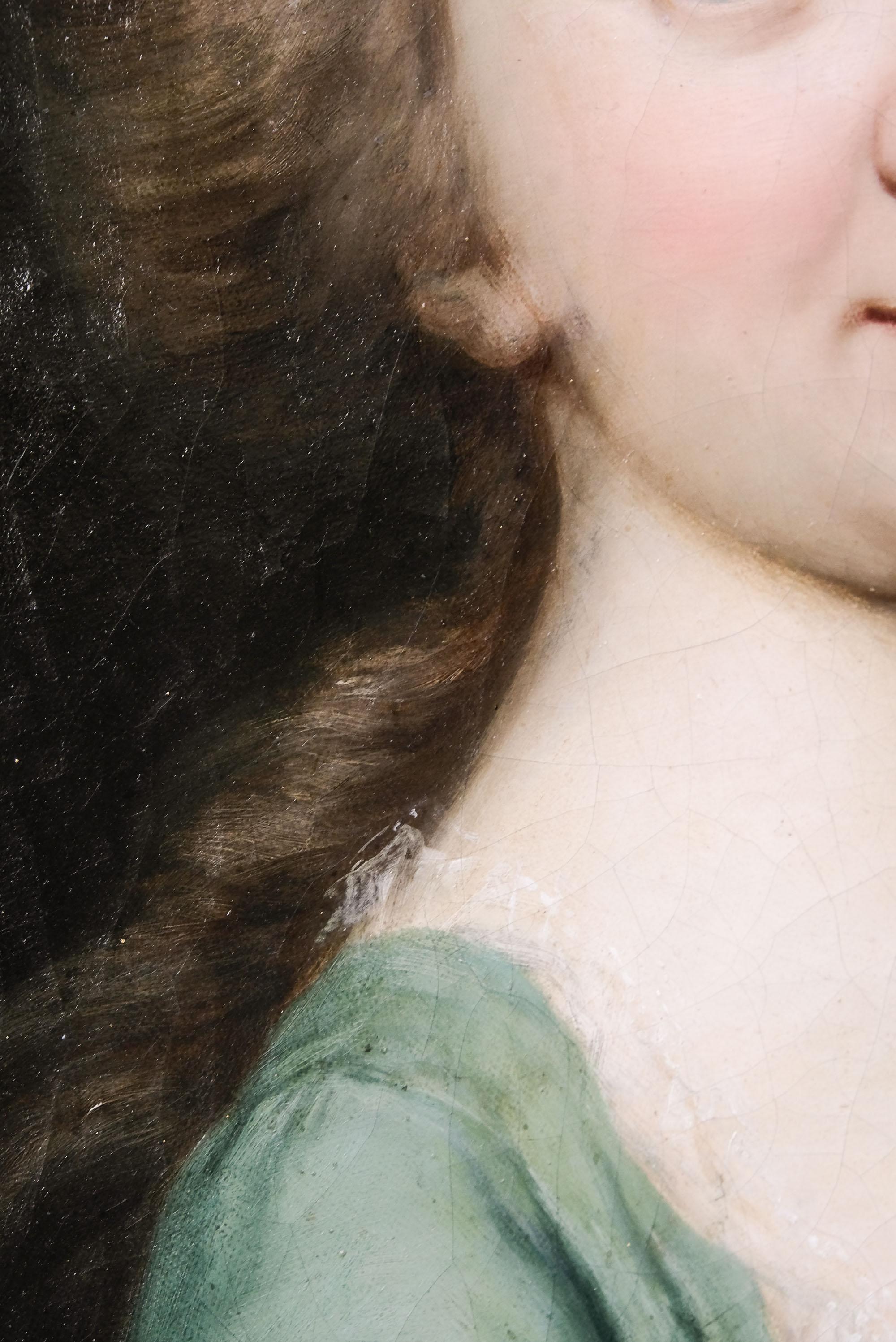 Portrait signed Darbes, 1781. Russo-Baltic period, Riga address on the reverse For Sale 3