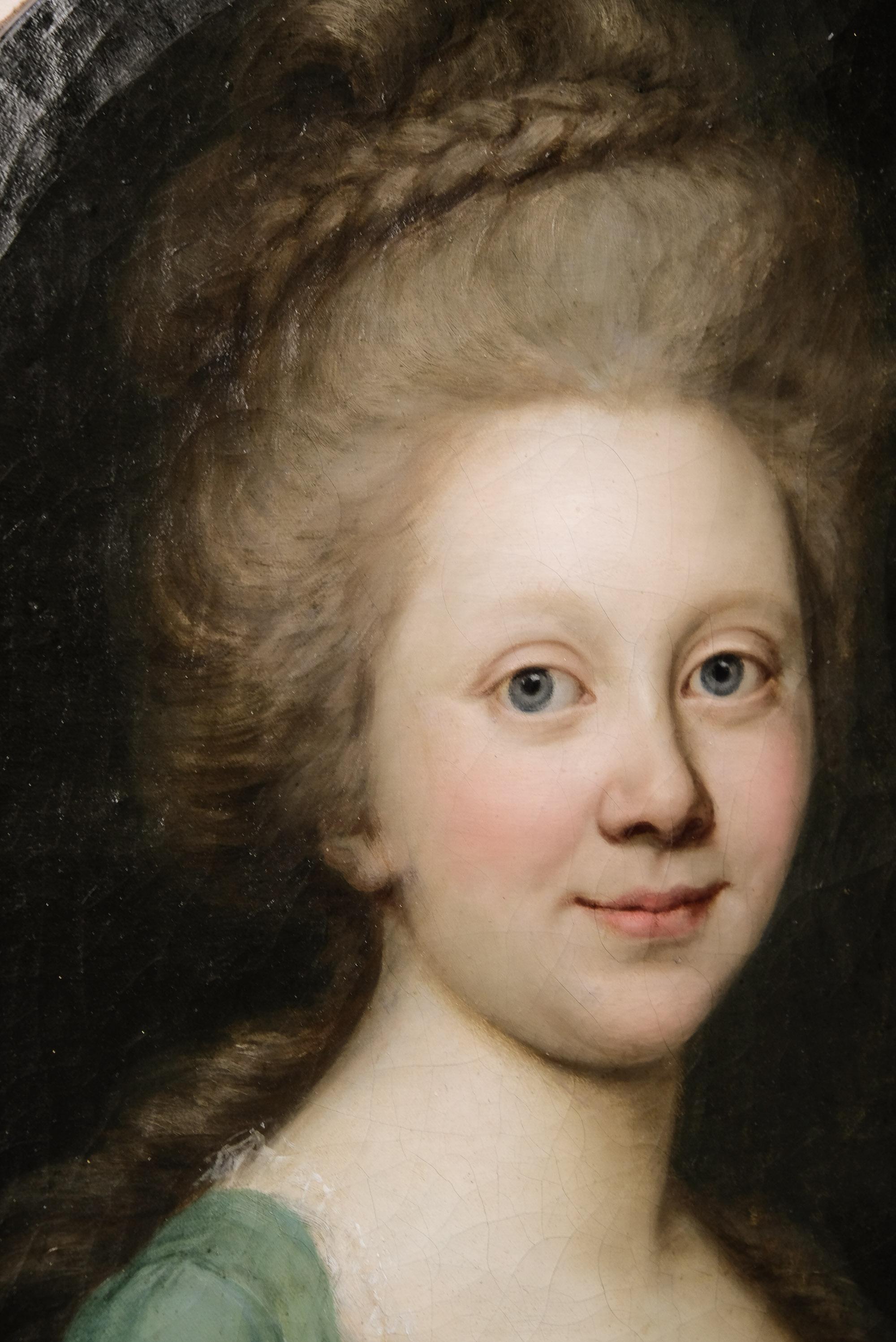 Portrait signed Darbes, 1781. Russo-Baltic period, Riga address on the reverse For Sale 6