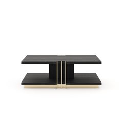 Modern coffee table with metalic accents by Laskasas