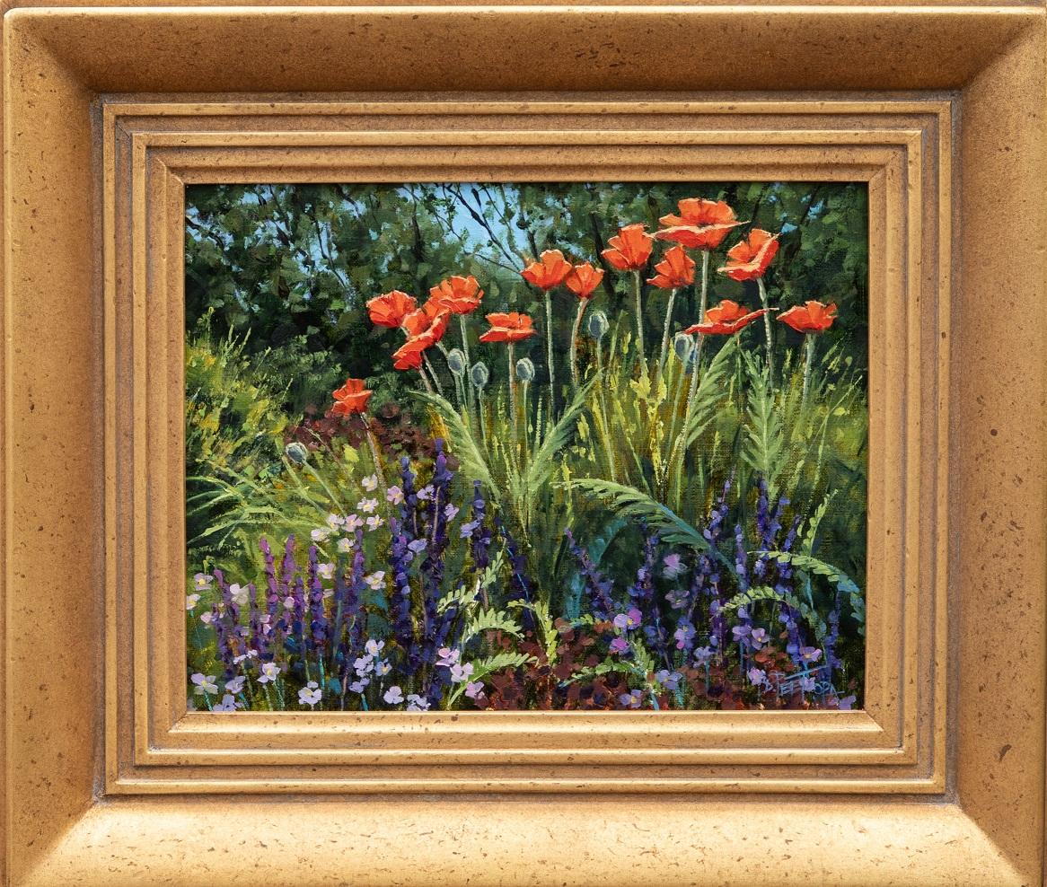 Beaver Creek Welcome Poppies - Painting by Darcie Peet