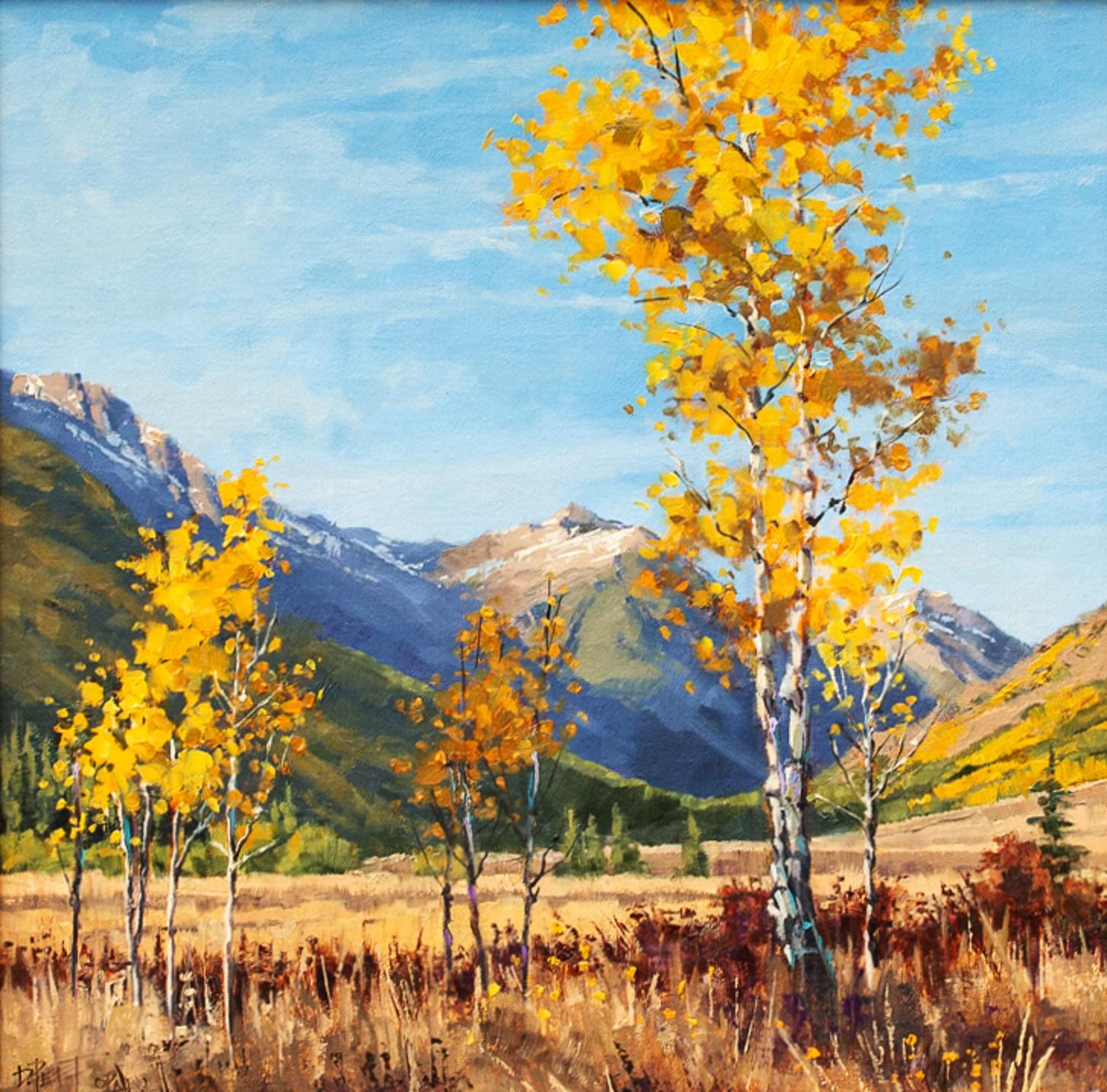 Trails & Gold (Engineer Pass) - Réalisme Painting par Darcie Peet