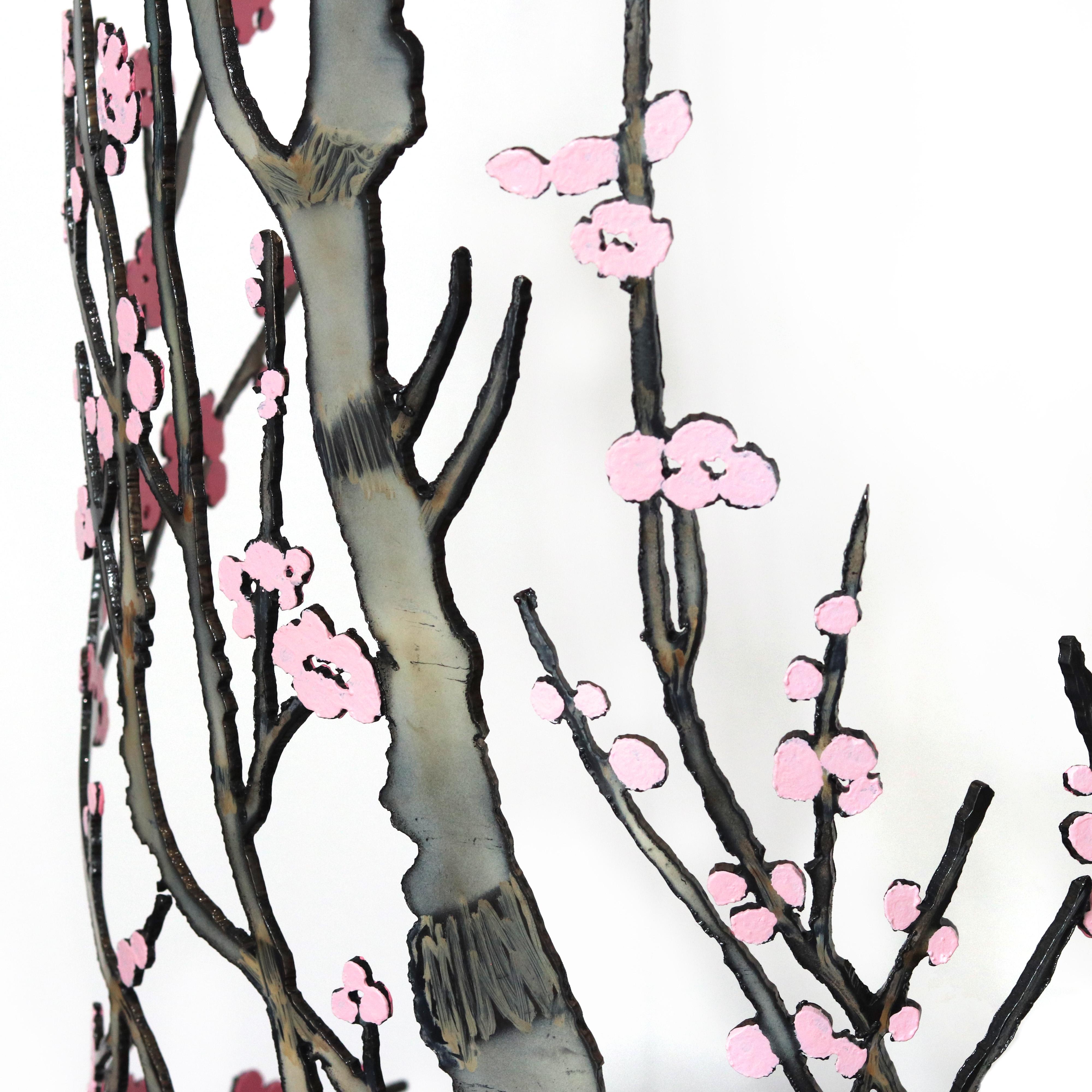 Antike Kirschblütenblüten - Große geblümte Baumskulptur aus Stahl (Zeitgenössisch), Sculpture, von D'Arcy Bellamy