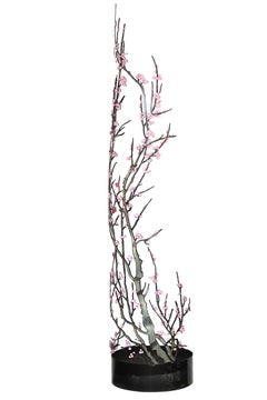 Ancient Cherry Blossoms - Large Steel Floral Tree Sculpture