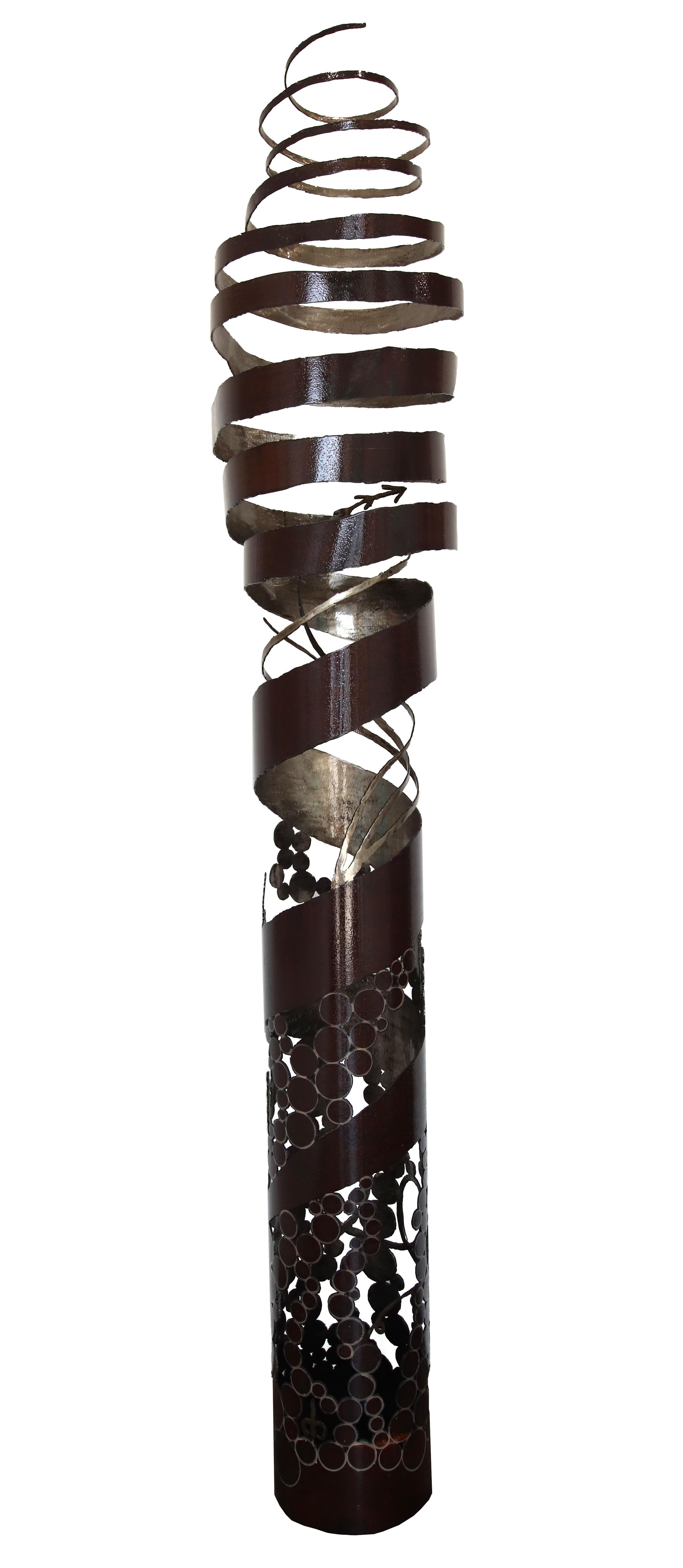 Spiral to the Third Power -  Large Steel Sculpture for Outdoors and Indoors - Mixed Media Art by D'Arcy Bellamy