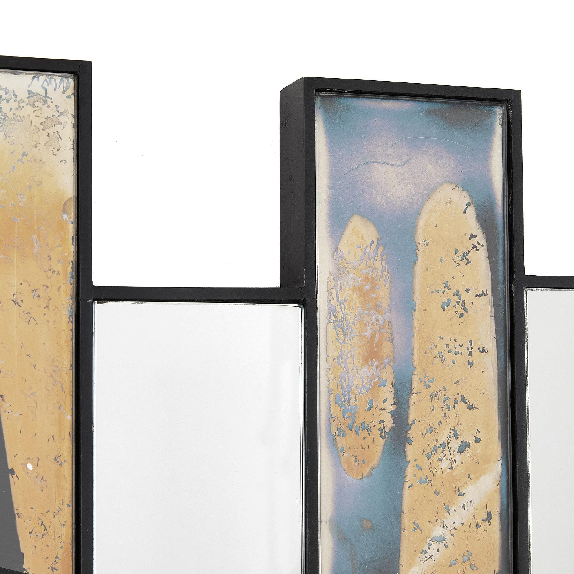 Darcy Mirror WDI02 - Specchio in ferro annerito chiaro e scuro anticato in vendita 4