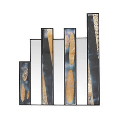 Darcy Mirror WDI02 - Blackened Iron clear and dark antiqued mirror