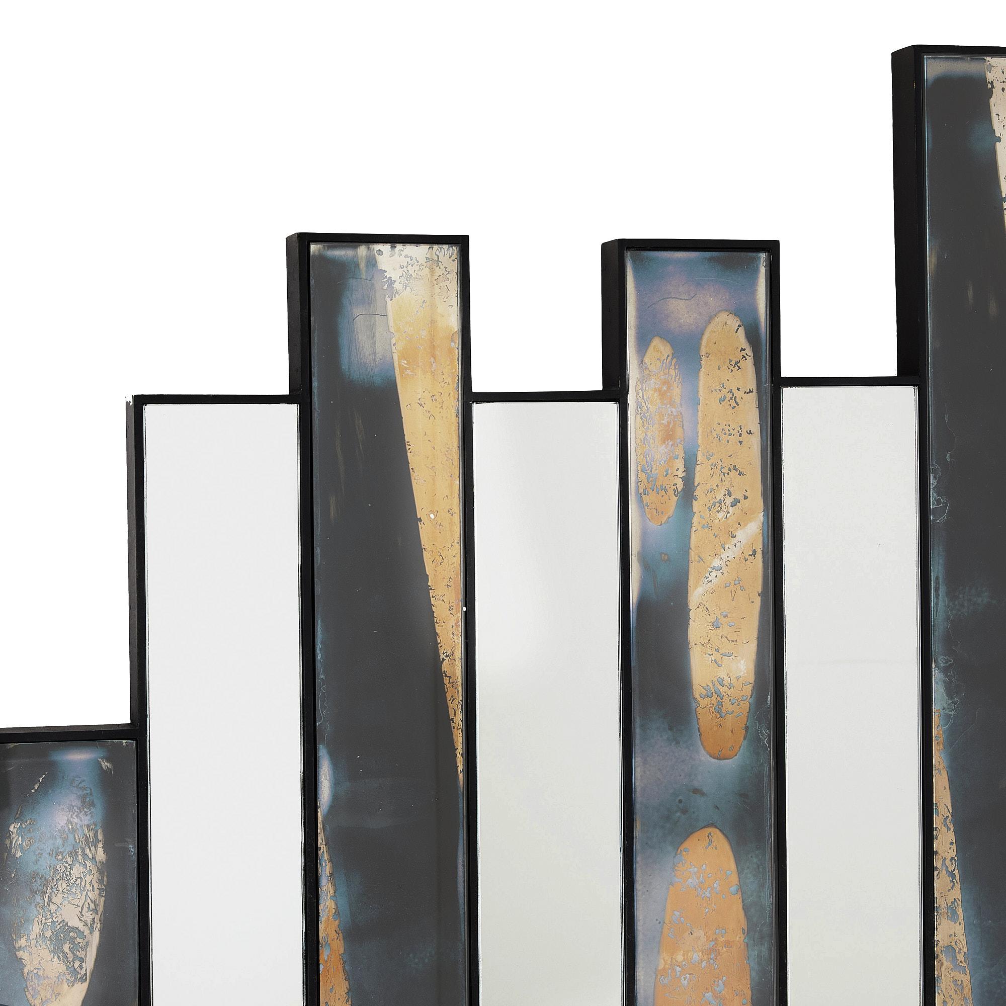 Ferro Darcy Mirror WDI02 - Specchio in ferro annerito chiaro e scuro anticato in vendita