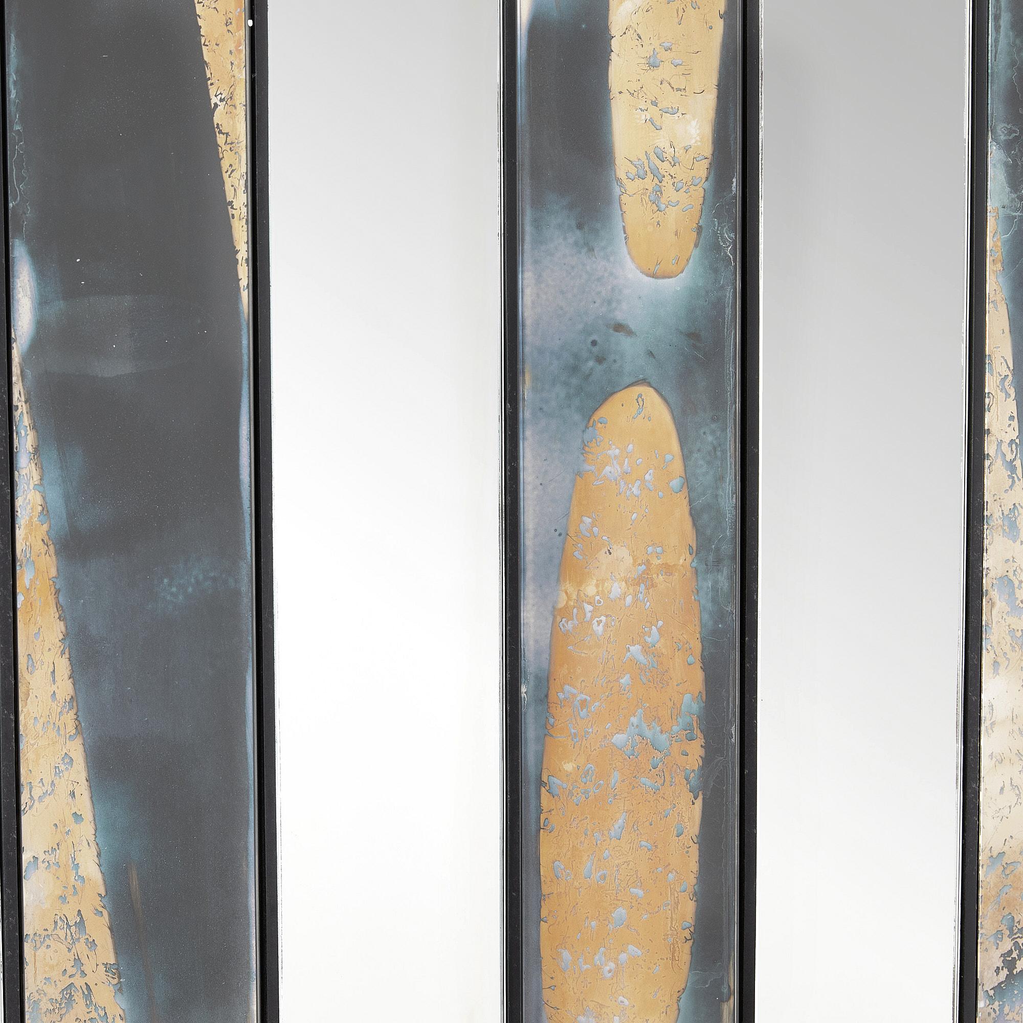 Darcy Mirror WDI02 - Specchio in ferro annerito chiaro e scuro anticato in vendita 2