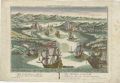 Dardanelles Strait, Ottoman Turkey – Probst Optical View with Ships, c.1770