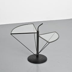 Dardo Couchtisch aus Glas und Metall von OMA, Italien, um 1980