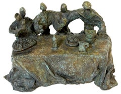 Daredjan Zourabichvili “Feast” Signed & Numbered Bronze Sculpture, Edition 2/8