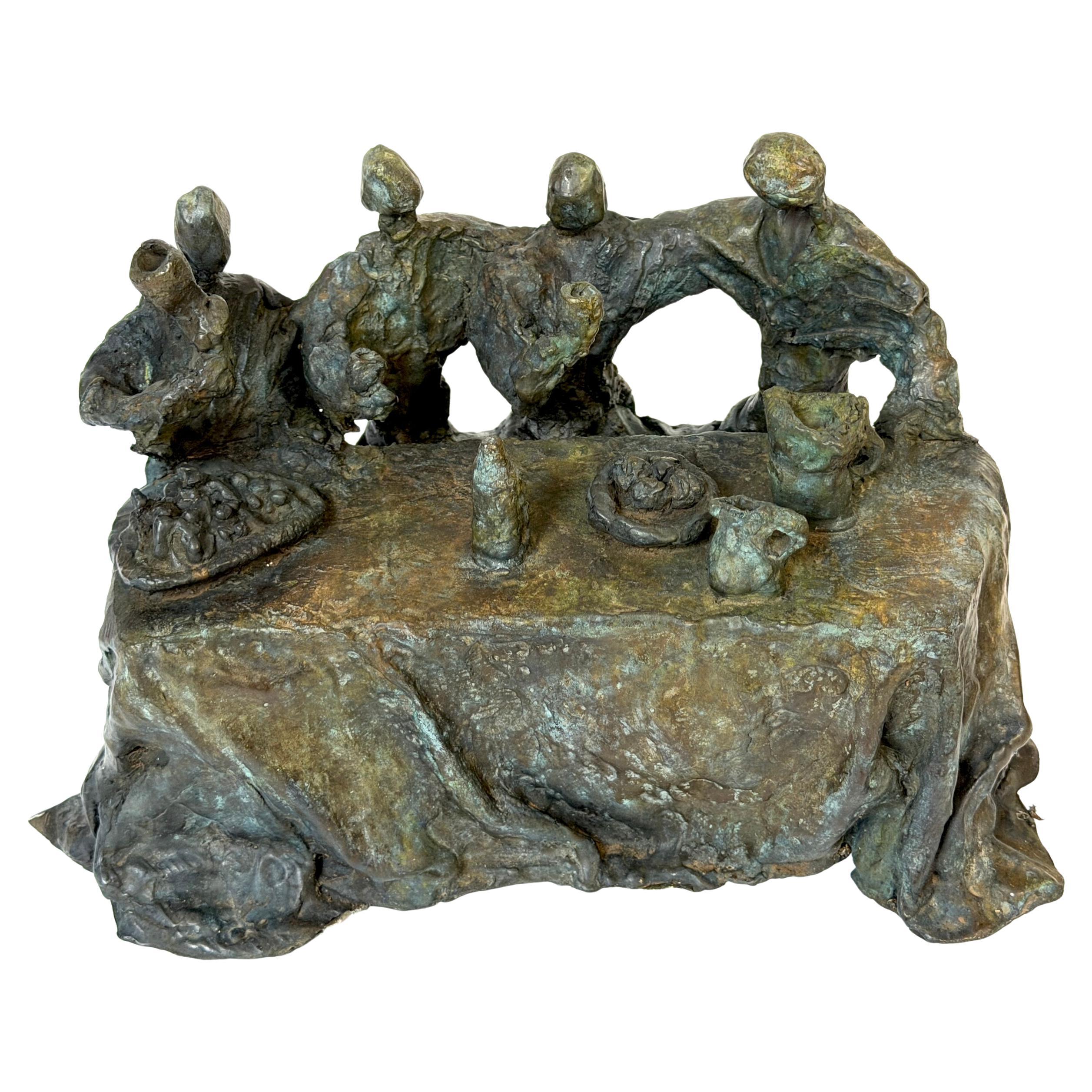 Daredjan Zourabichvili “Feast” Signed 
Numbered Bronze Sculpture, Edition 2/8 For Sale