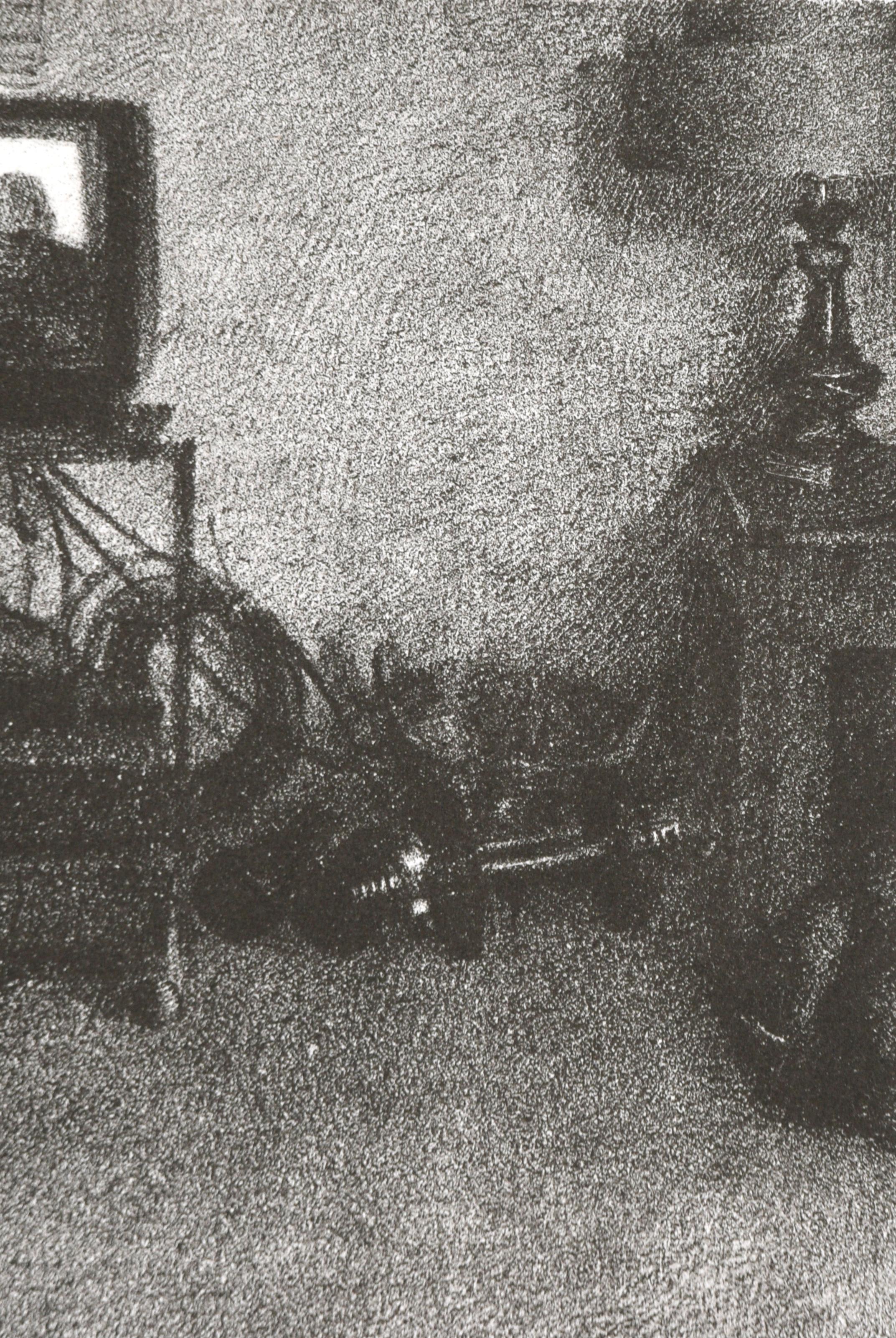 Impression vintage Moody avec deux personnages style Edward Hopper en vente 2