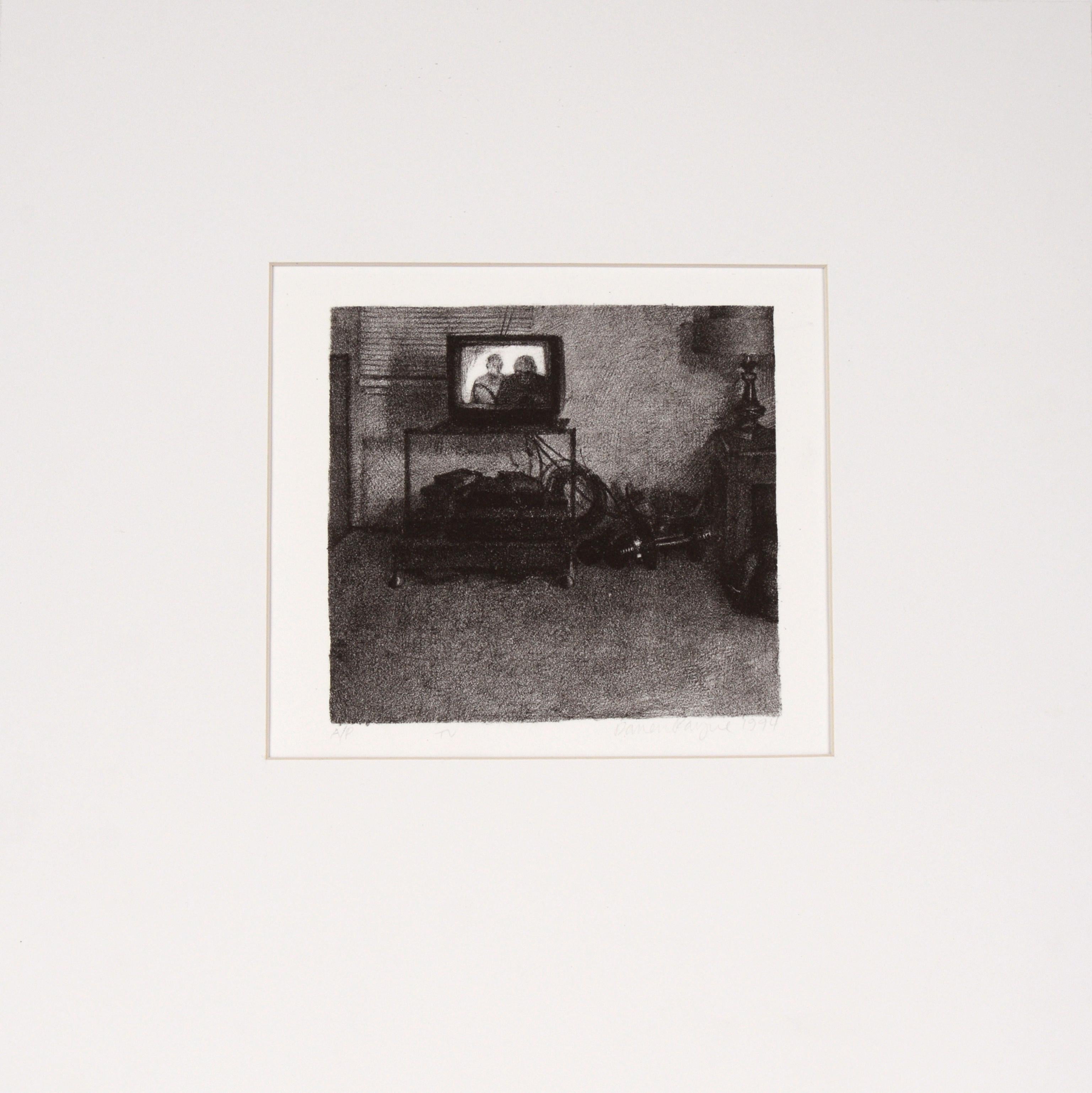 Interior Print Daren Payne - Impression vintage Moody avec deux personnages style Edward Hopper